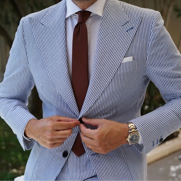 Narrow Skinny Iridescent Brown Neck Tie - Picture 4 of 13